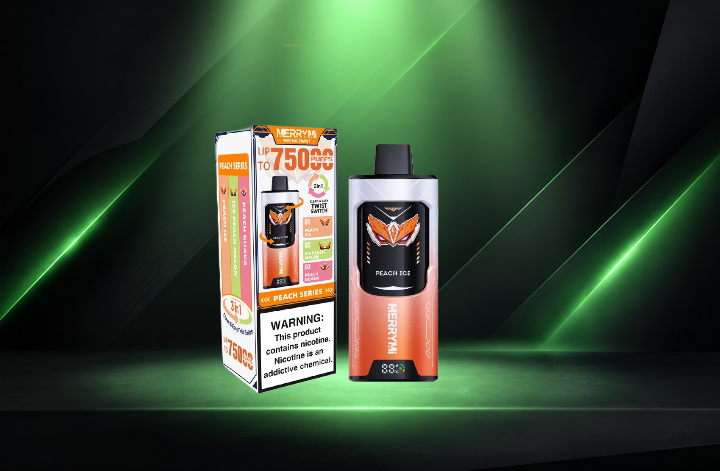 Jednorazówki MERRYMI Mecha Twist 75K Buchów - E papieros 5% Triple Smaków, Peach Series